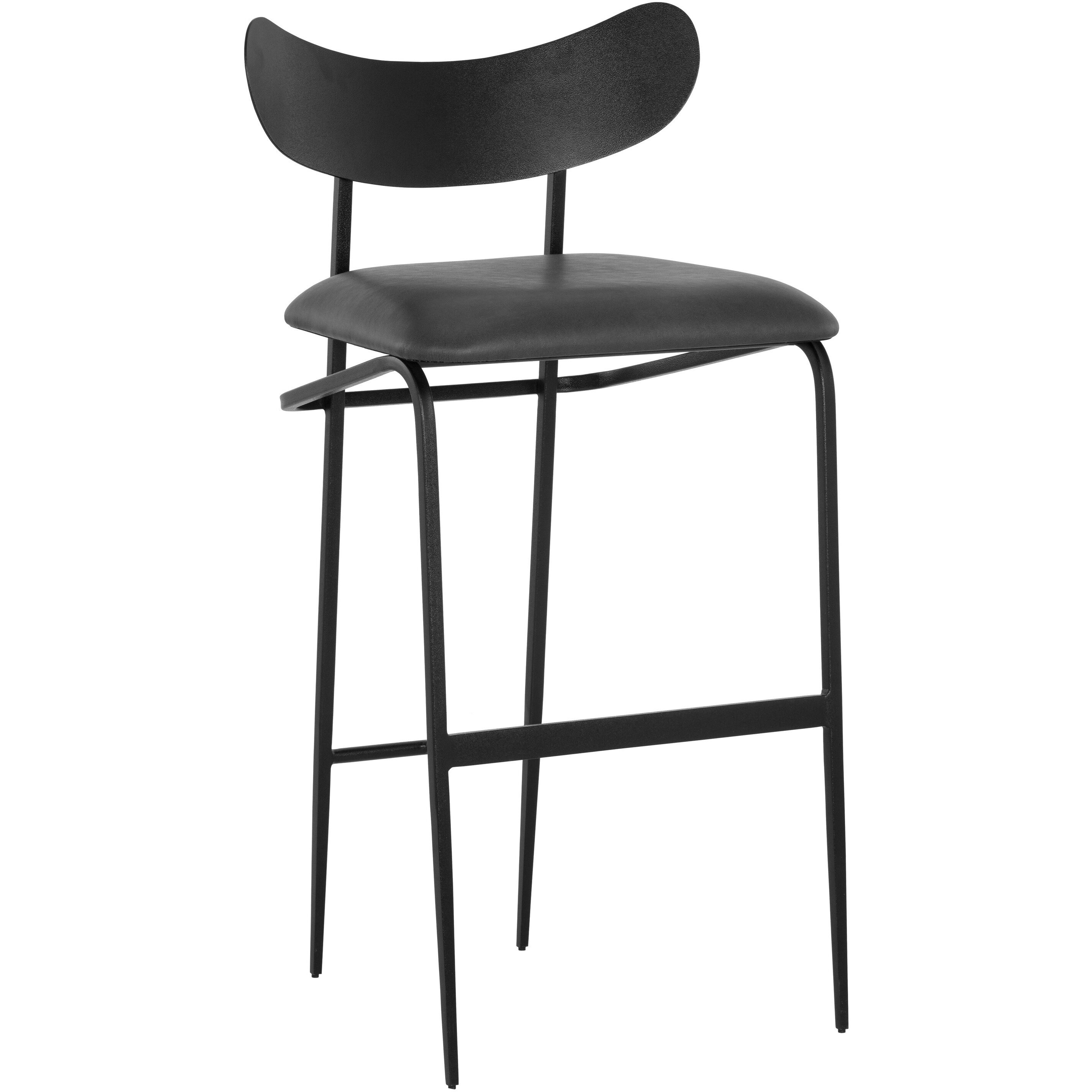 Gibbons 40 inch Black / Bravo Portabella Barstool
